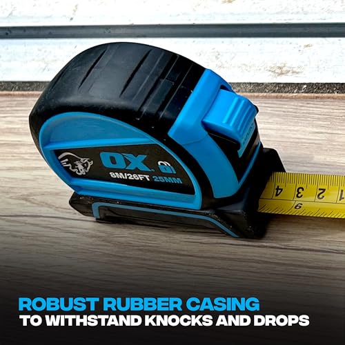 Cinta Métrica OX Pro Dual Auto Lock 8m Azul miniatura 5