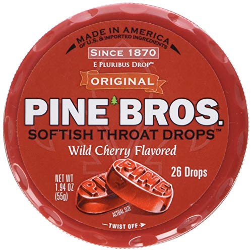 Pine Bros. Softish Throat Drops, Wild Cherry, 26 Ea