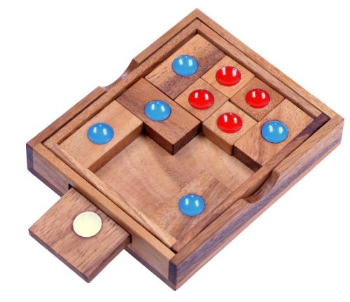 LOGOPLAY Khun Phan Size L - Sliding Game - Thinking Game - Puzzle Game - Wooden Patience Game, Red-brown, large - Image 4