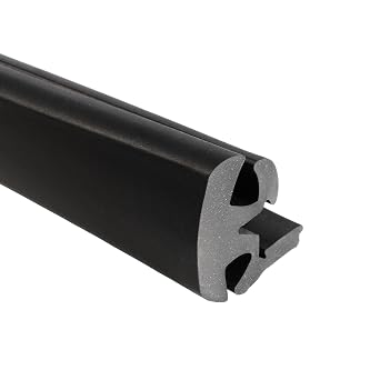 Trim-Lok EPDM Dense Rubber Window Locking Gasket Fits 1/4" Glass and 1/4" Panel Edge, 100 Length One-Piece Locking System Inline, Weather Stripping Seal for Stationary Windows or Windshields