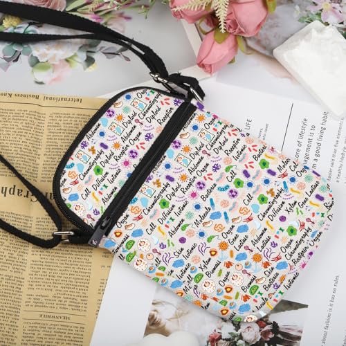 VAMSII Science Lover Gift Biology Words Crossbody Bag Lab Tech Travel Bag Biology Chemistry Teacher Gift Scientist Gift3