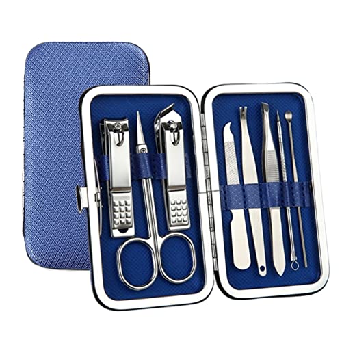 Manucure pédicure kit complet 18 pièces et ciseaux de précision noirs - 2