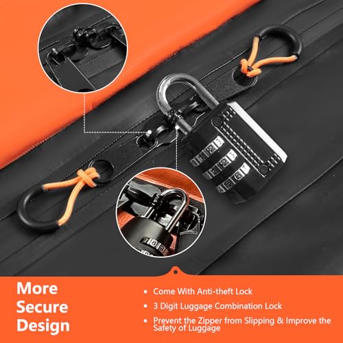 Carforu Roof Rack Basket 51\" X 36\" X 5\" 250LB Capacity Rooftop Cargo Basket + 15 Cubic Feet Waterproof Rooftop Cargo Carrier Bag for, SUV, Truck, with Cargo Net, Luggage Lock, 2 Ratchet Straps