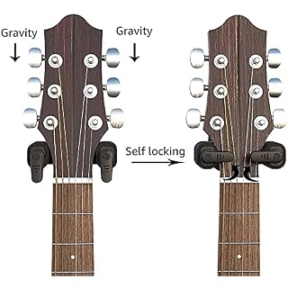 AUPHY Support Mural pour Guitare, avec Verrouillage Automatique, pour Guitare Acoustique Guitare Électrique Basse etc - Les Beatles, Paul McCartney, John Lennon, RIngo Starr, George Harrison AUPHY Support Mural pour Guitare, avec Verrouillage Automatique, pour Guitare Acoustique Guitare Électrique Basse etc – Image 3