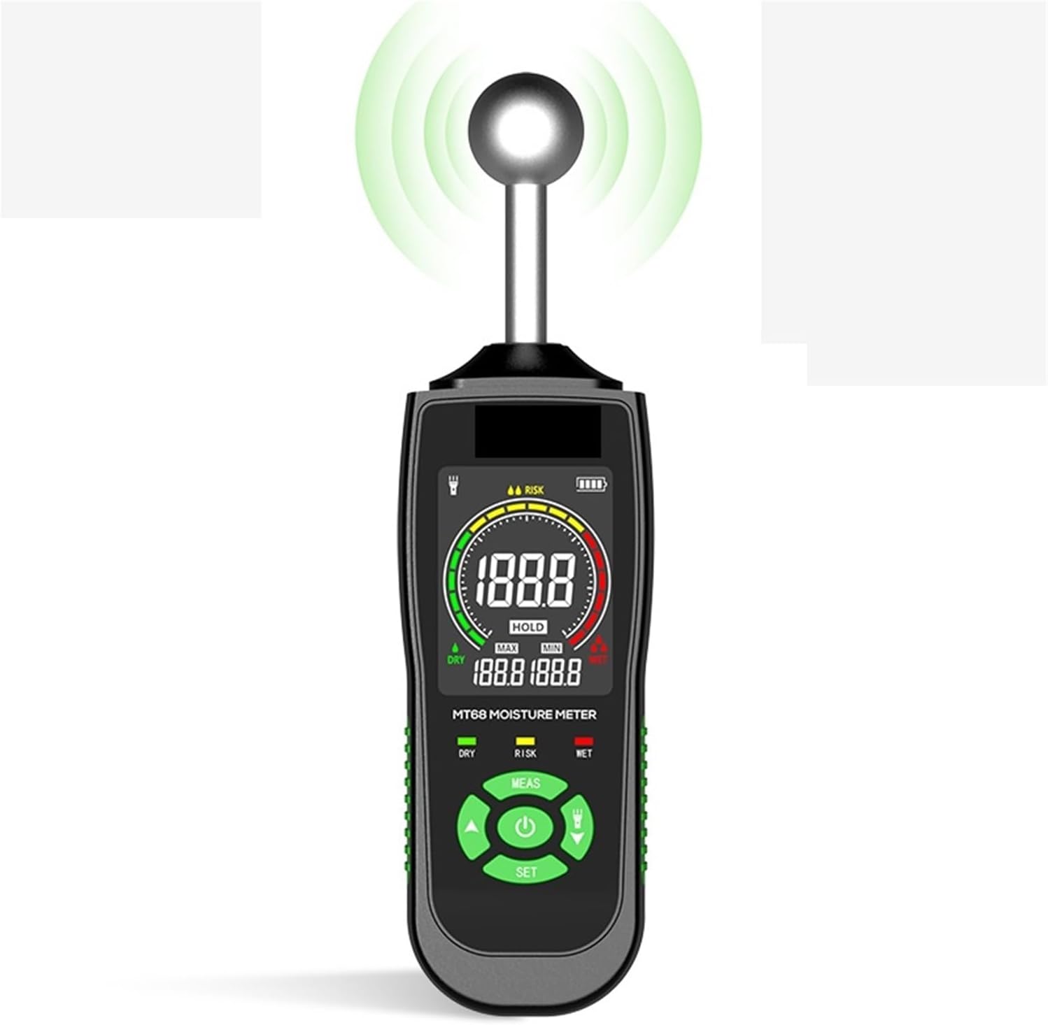 TXGJWRA MT68 Digital Wood Moisture Meter front view