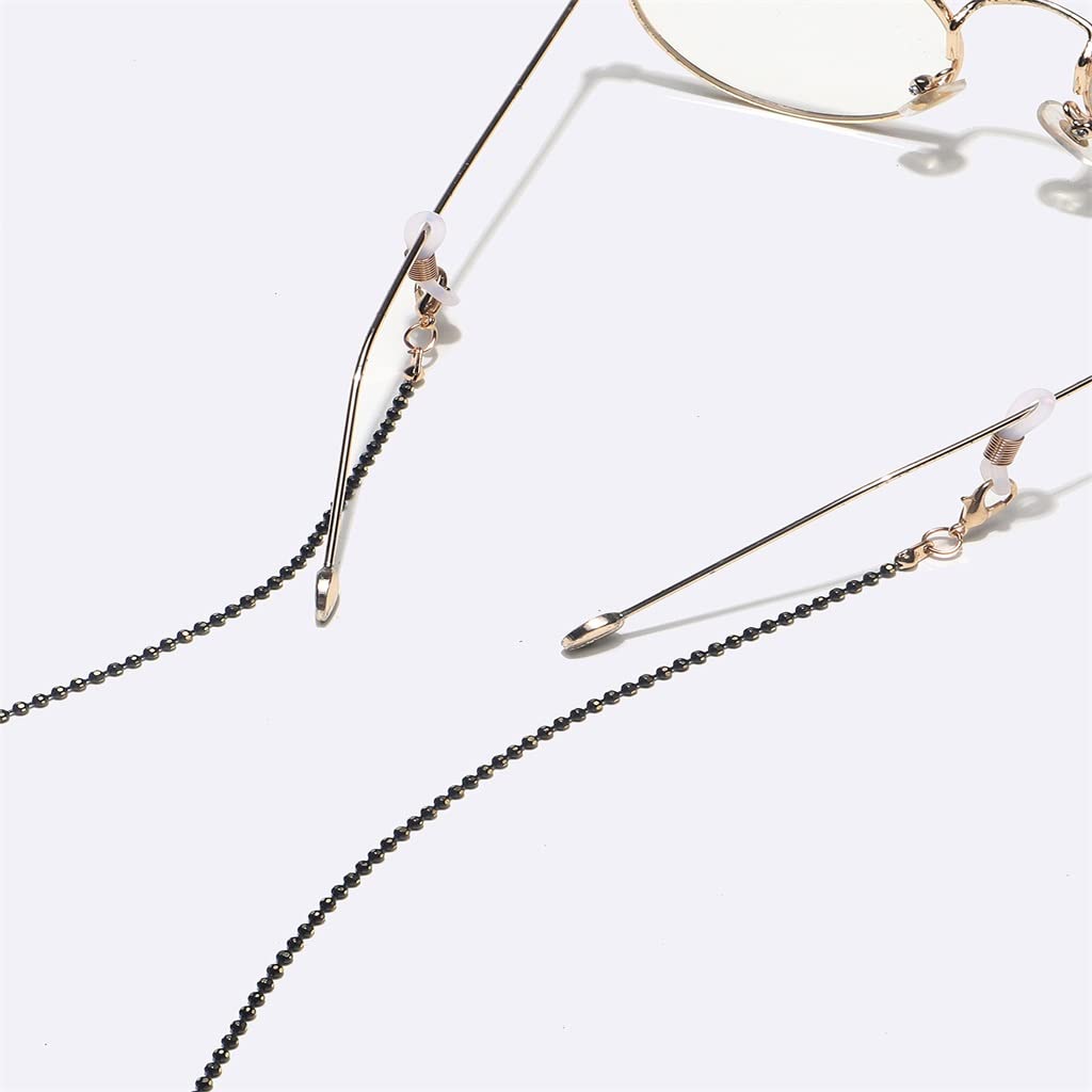 Set Brillenkette Blattscheibe Gold Brillenseil