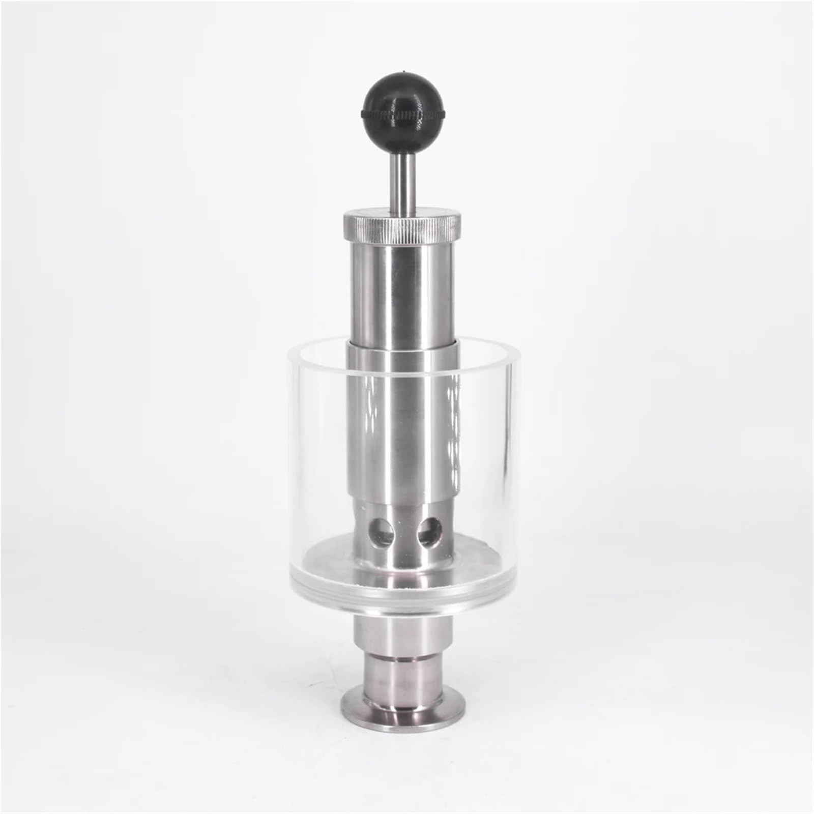 Válvula de Seguridad Alivio presión Ajustable 1,5" con Triple Abrazadera, 0 a 3, Bar, Acero Inoxidable SUS304 for Tanque fermentación Cerveza(38mm Pipe OD K50.5mm)