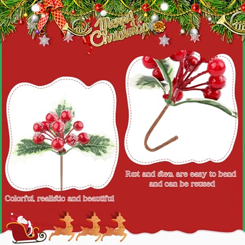 36PCS-Christmas-Picks-with-Pine-Cones-Holly-Berry-Artificial-Red-Berry-Stems-Pine-Branches-Small-Christmas-Berry-Picks-for-Crafts-Gift-Wrapping-Floral-Picks-Tree-Wreaths-Decor-Holiday-Arrangement 36PCS Christmas Picks with Pine Cones Holly Berry Artificial Red Berry Stems Pine Branches Small Christmas Berry Picks for Crafts Gift Wrapping Floral Picks Tree Wreaths Decor Holiday Arrangement