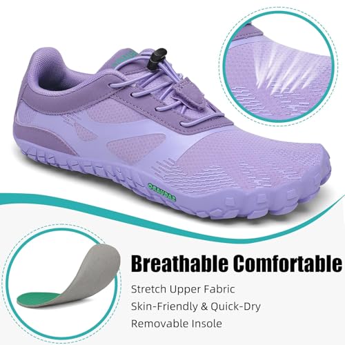 Image of SAGUARO Womens Mens Barefoot Shoes Minimalist Trail Runner Wide Toe Box Zero Drop Outdoor Cross Training Shoe