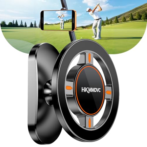 2026 Upgraded Magnetic Golf Cart Phone Holder, All-Alloy 360° Adjustable Golf Cart Accessories Compatible with MagSafe iPhone 17-12 Fits EZGO Club Car Yamaha, Golf Gifts for Men Him Father Husband