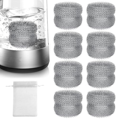 8 Pcs Kalkfänger Wasserkocher Entkalker Kalkfänger für Wasserkocher und Teekessel, Antikalk Geeignet für Teekannen Entfernt Kalk Und Verunreinigungen Wiederverwendbar mit 1 Aufbewahrungsbeutel