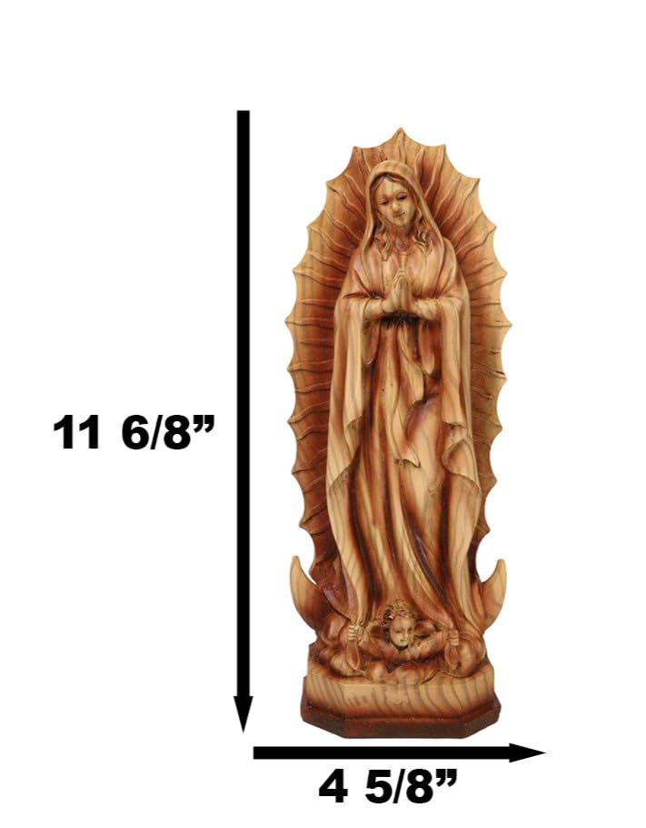 Estatua de Nuestra Señora de Guadalupe de 11.75 pulgadas miniatura 2