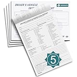 Detailed Driver's Vehicle Inspection Report, 5 Pack, Daily Pre Trip Inspection Book for Trucker, 2-Ply Carbonless, 35 Sets of Forms per DVIR Log Book for Truck Drivers, 8.5