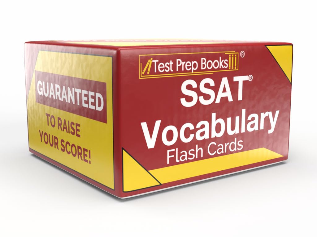 SSAT Vocabulary Study Cards 2026-2027: SSAT Middle and Upper Level Test Prep and Practice [Full Color Cards]      Cards – January 17, 2025