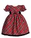 Holiday Christmas New Year's Girl's Dress Red Plaid Infant M 6-12 Months