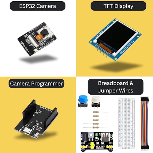 Image of ESP32 Camera Development Kit | TFT Display, Power Module, Camera Programmer & Accessories | DIY IoT & Vision Project Kit