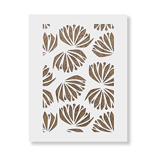 Scandinavian Thistle Pattern Wall Stencil - Laser Cut in America