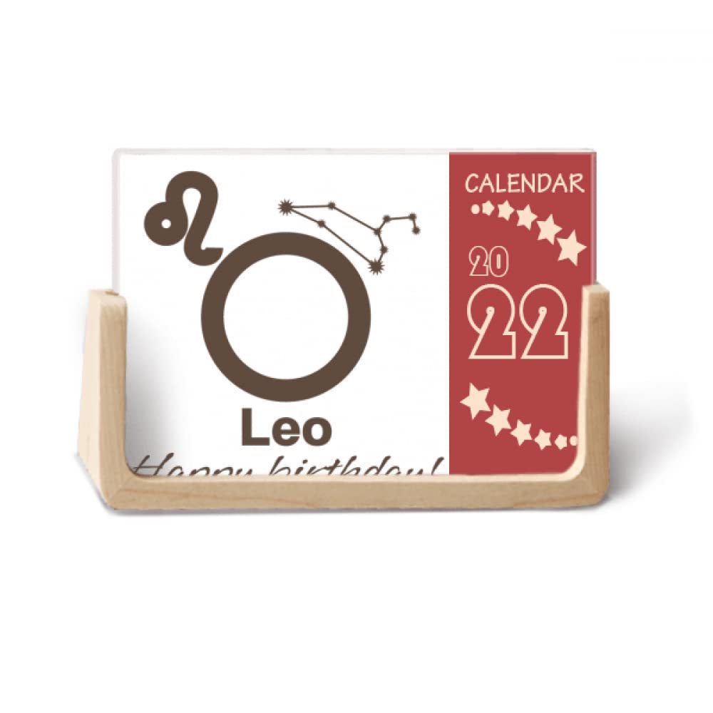 Constellation Fate Birthday Celebration Leo 2022 Desk Calendar Planner 12 Month