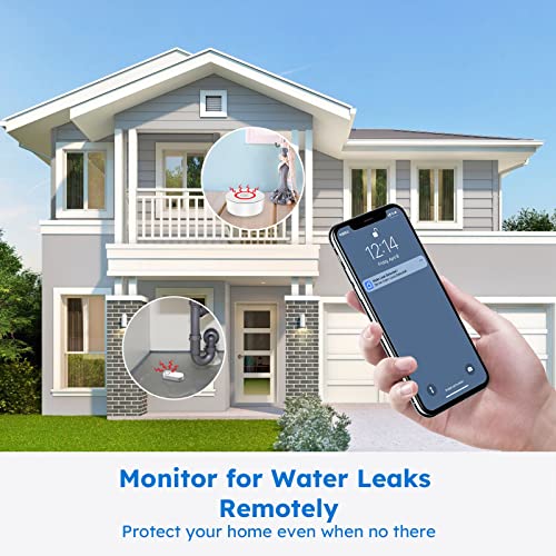 Water Leak Detector, Grsico Wifi Water Sensor 5 Pack 120Db Adjustable Alarm And App Alerts, Leak And Drip Alert With Gateway Alarm, For Kitchen Bathroom Basement(Not Support 5G Wifi) #TOP1