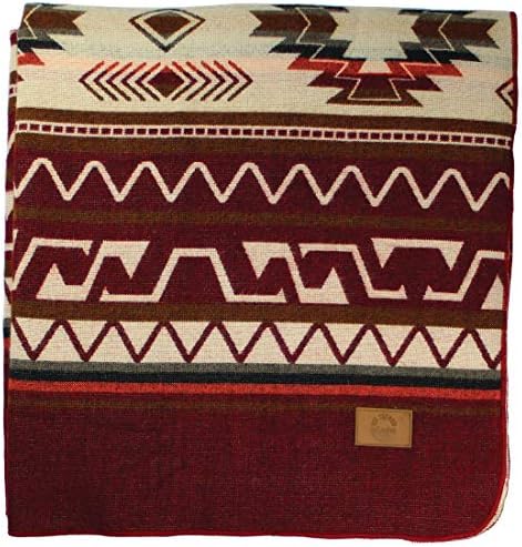 Inca Aztec Throw Blanket | Southwest Indian Navajo Boho Style | Native Woven Western Cover for Camping, Bedding, Couch & Office | Faux Alpaca, Lightweight, Hypoallergenic & Warm Camp Vanlife Blanket…
