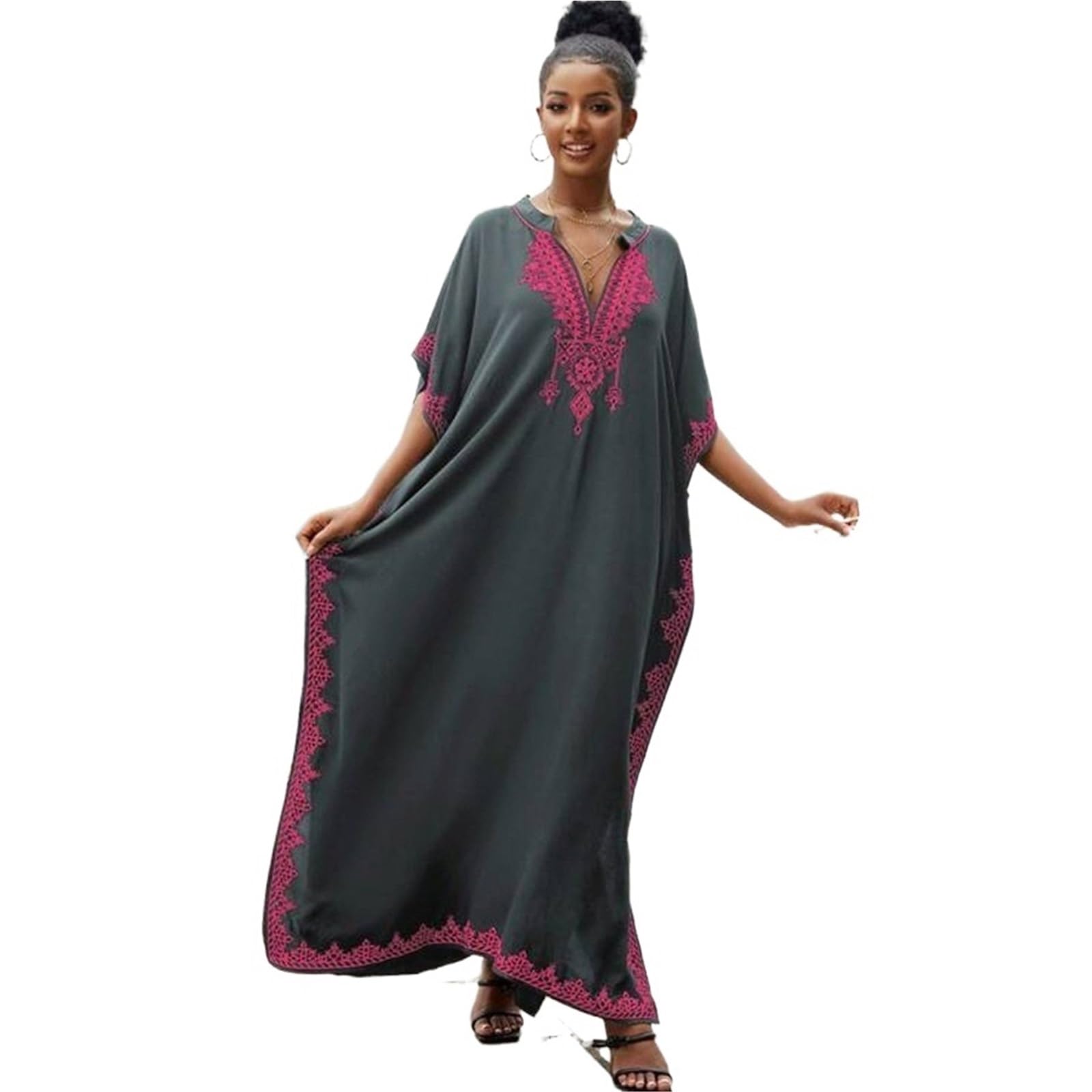 Femme Plage Robes de plage cache-maillot de bain for femmes, cache-maillot de bain brodé