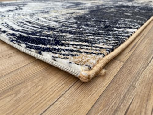 Image of 2 x 5 Feet Modern Carpet for Living Room | Non-Fade Soft Floor Rug for Hall & Bedroom | Easy Clean & Non-Slip Backing
