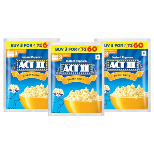 Image of ACT II Popcorn IPC Golden Sizzle Combo Pack, 55g /59g (Pack of 3)