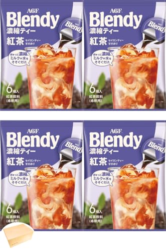 AGF ブレンディ ポーション 6個入×4袋 (4袋セット, 紅茶)