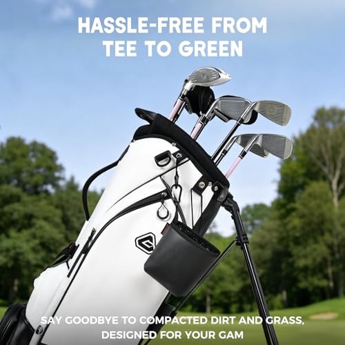 Tecoom Golf Club and Ball Cleaning Pouch, Three-Layer Waterproof Technology, Deep Clean Club Grooves, Removable Clip, Easy Wash Golf Cleaner Bag, PU Leather Exterior - Thumbnail 6