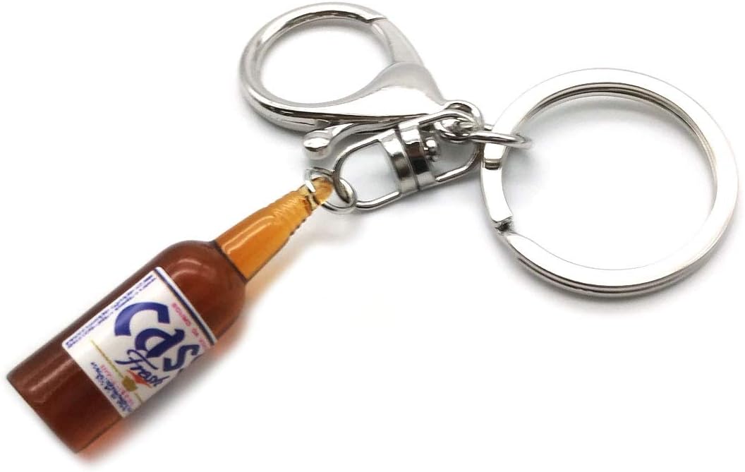 GARASANI Korean Beer Bottle Miniature Key Chain Key Ring Unique Bottle (Beer) image 4