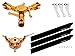 Microheli CNC Triple Carbon Plastic Blades Conversion Set (Gold) - OMP Hobby M2 V1/V2/EXP