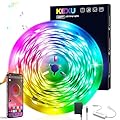 KEXU 50ft RGB Color Changing Led Lights for Bedroom Music Sync 16 Million Colors with App Control