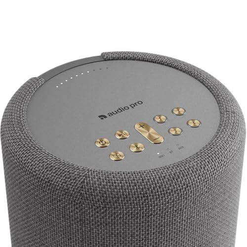 Image of Audio Pro A10 MkII W - Compact WiFi and Bluetooth Speaker, Multiroom, AirPlay 2, Google Cast, Spotify Connect - Dark Grey