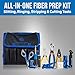 Jonard Tools TK-120 Fiber Prep Kit - 12 Piece Fiber Optic Cable Access and Termination Tools Set with Stripping, Ringing, and Cutting Tools