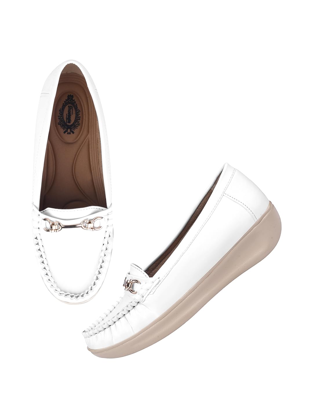 Shoetopia Women’s Comfort Loafers – Soft Sole Slip-On Moccasins with Horsebit Detail | Casual & Office Wear Flats