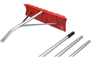 Extreme Max Roof Leaf Rake | ReachMax Poly Roof Rake with 23 Inch Blade