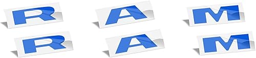 Miniatura 2 de Reflective Concepts 2019-2026 Adhesivos de calcomanía para emblemas de puerta RAM - (Color Azul reflectante)