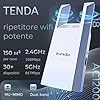 Tenda Ripetitore WiFi AC1200, Amplificatore Dual Band con Porta Ethernet, WiFi Extender e Access Point, Copertura fino a 150 m², Indicatore LED, WPS, Controllo da App(A18)