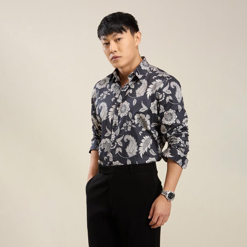 Image of MARK & ALBERT Men's Slim Fit Cotton Formal Shirt