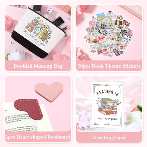 Image of Book Lovers Gifts for Women Bookish Gifts for Book Lovers Women Books Accessories for Reading Lover Books Club Gift for Reader Cool Bookish Themed Items Set Bookworm Stuff Presents for Librarian, Girl