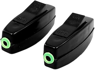 Aexit 2 Pcs Control electrical 250VAC 3A ON/OFF Button In Line Cord Switch Black for Bedroom