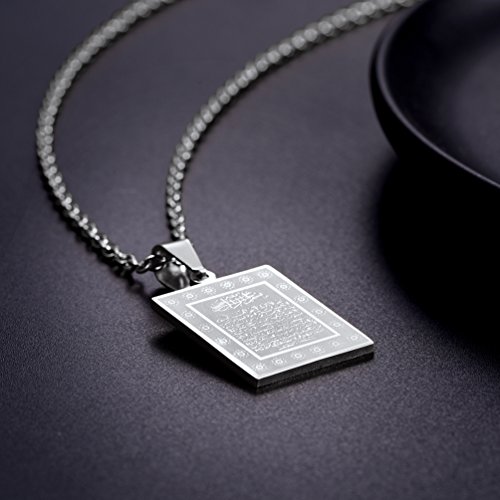 PROSTEEL The Holy Quran Pendant Necklace, Vintage, Islam Jewelry, Islamic Fashion, Ramadan2