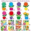 Fancy Land Spring Flower Craft Kit for Kids Make Your Own Flower Pot DIY Art Set Hanging Ornaments for Preschool Classroom Home Activities 24Pcs #2