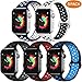 Bravely klimbing Compatible with Apple Watch Band 44mm 42mm, Soft Silicone iWatch Bands Replacement Sport Bands for iWatch Series 5 4 3 2 1 for Men and Women M/L 1-5 Pack B