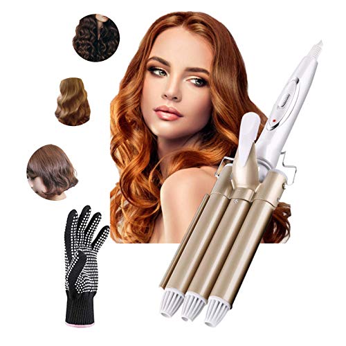 3 Barrel Curling Iron Wand - Dee Banna Pro Tourmaline Ceramic Fast Heating