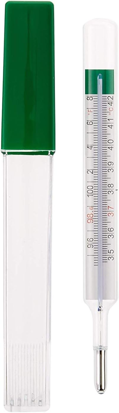 Mercury-Free, Glass, Oral Thermometer C/F
