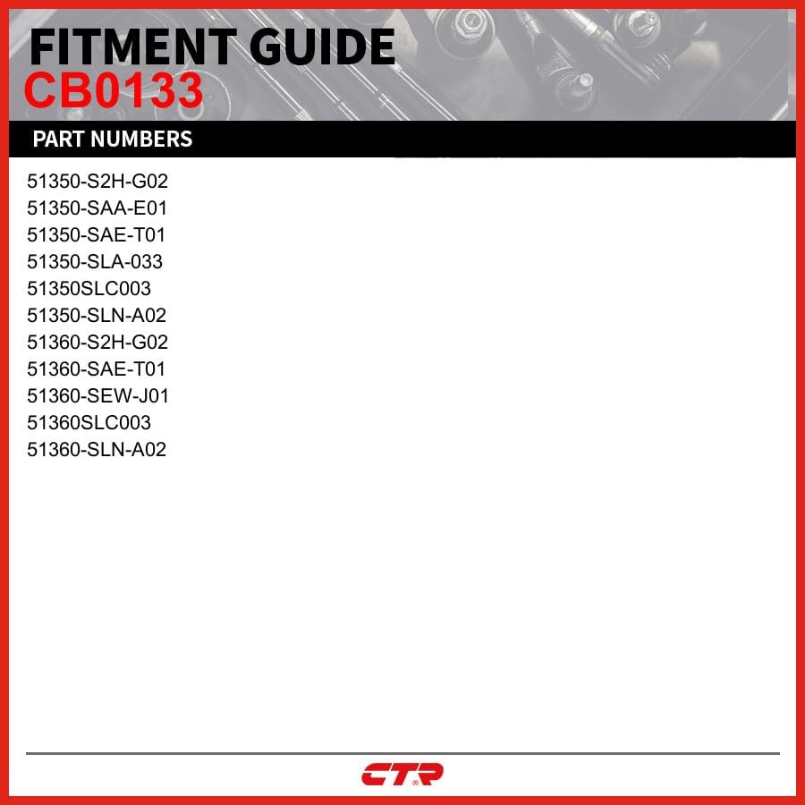 List of OEM Part Numbers
