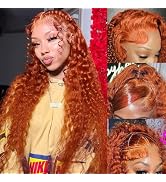 30 Inch Ginger Lace Front Wigs Human Hair Deep Wave 13x4 HD Lace Frontal Wig Human Hair for Women...