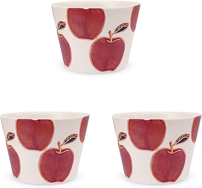 J-kitchens 工房祥 sho～ 3個セット Y 湯呑み 中 リンゴ フレッシュ アート 波佐見焼 日本製