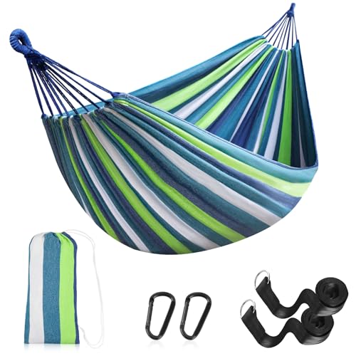 Hamaca de Camping al Aire Libre, polialgodón, hamacas de 230 x 150 cm, Longitud Total 310 cm,...